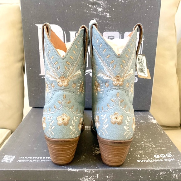 Dingo Midcalf Embroided Cowboy Boots Light Blue - Women’s Size 6 - Picture 8 of 8